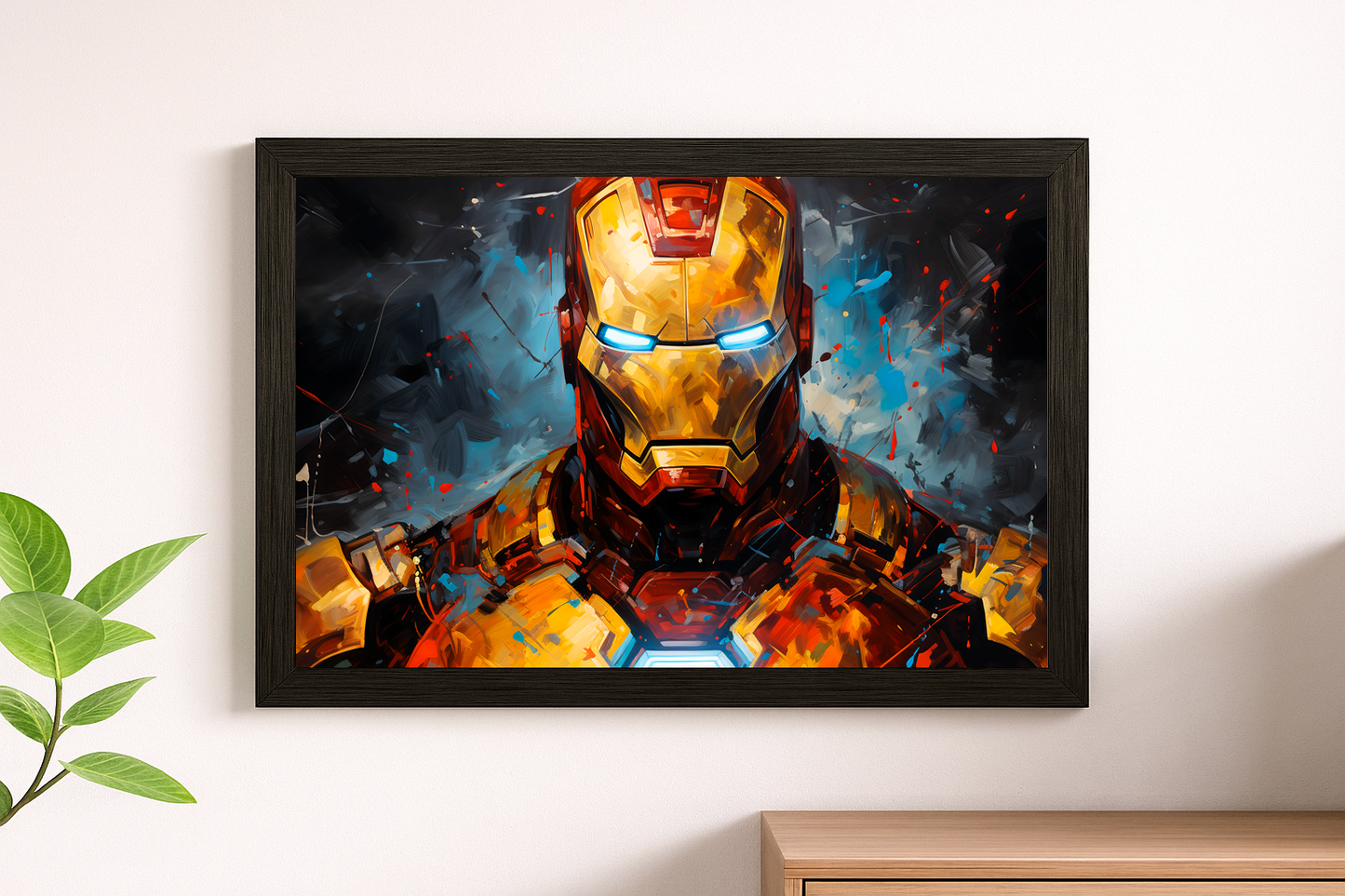 Iron Man Abstract Wall Art - Arc Reactor Hero Framed Print