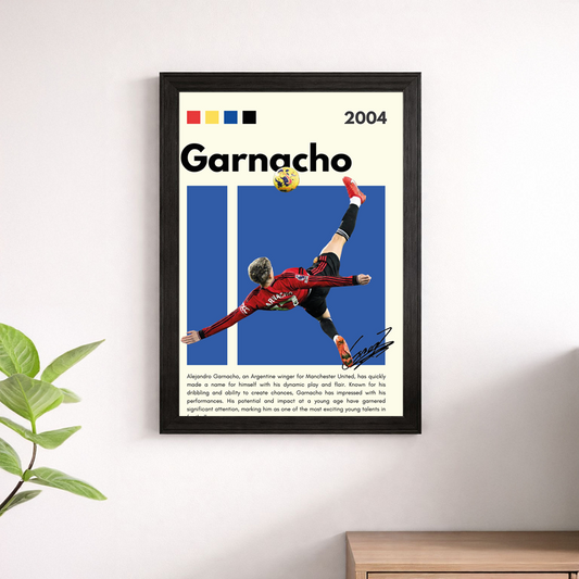 Alejandro Garnacho Manchester United Wall Art Poster – Football Print