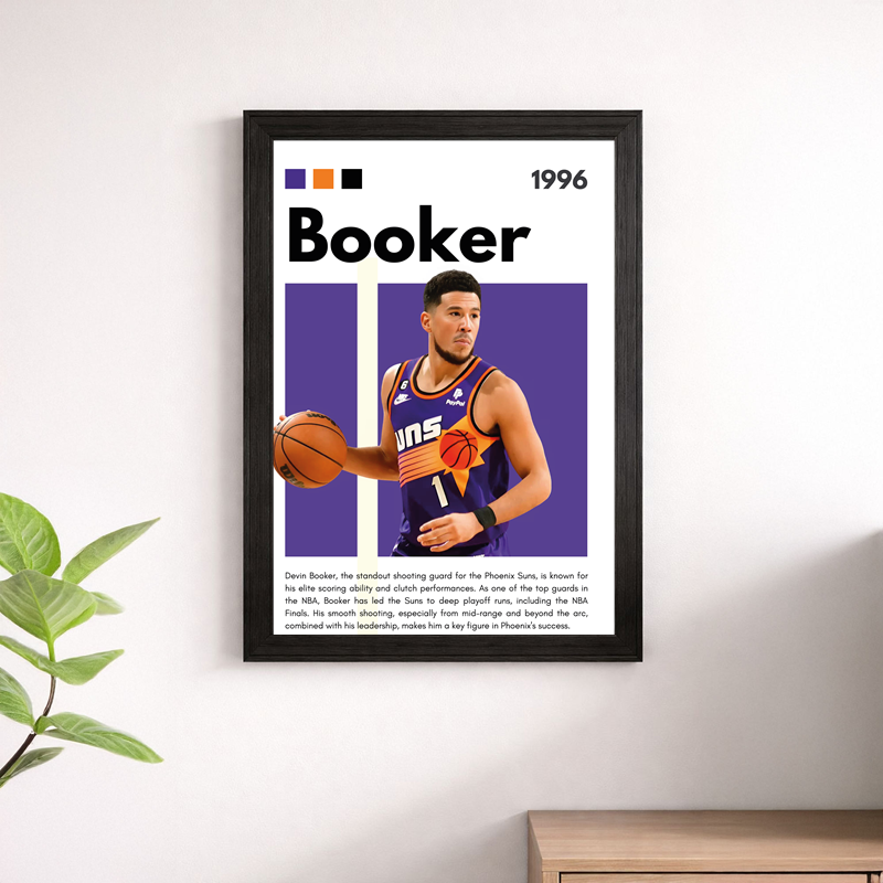 Devin Booker Phoenix Suns Wall Art Poster – #1 Basketball Print