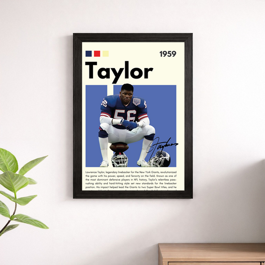 Lawrence Taylor Wall Art Print | New York Giants NFL Poster
