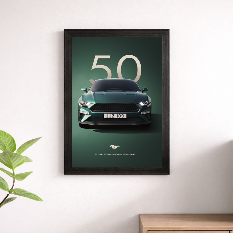 Ford Mustang 50 Years Special Edition Wall Print - Anniversary Icon Poster Art