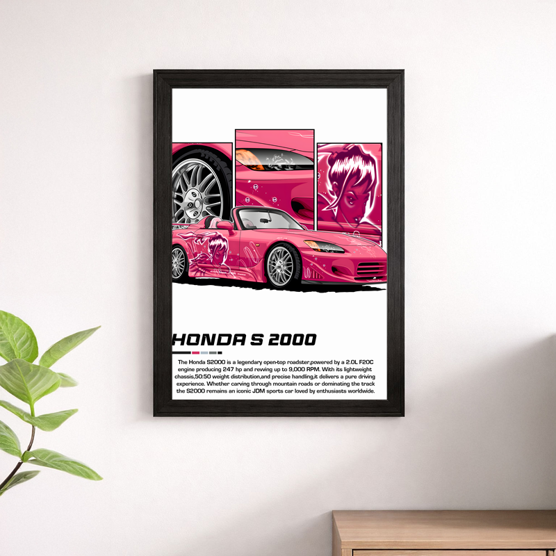Honda S2000 Detail Panel Wall Print - JDM Legend Poster Art