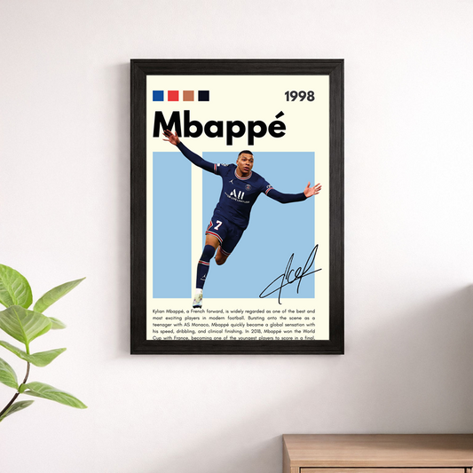 Kylian Mbappé Paris Saint-Germain Wall Art Poster – #7 Football Print