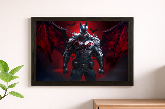 Batman - Dark Knight Red Wings Wall Print