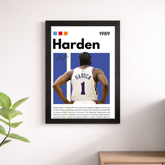 James Harden Philadelphia 76ers Wall Art Poster – #1 Basketball Print