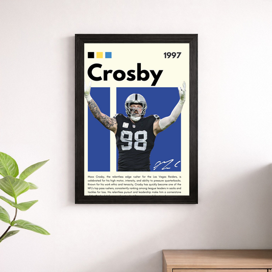 Maxx Crosby Wall Art Print | Las Vegas Raiders NFL Poster