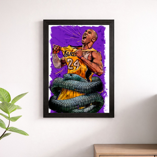 Kobe Bryant Black Mamba LA Lakers Wall Art Poster – #24 Basketball Print