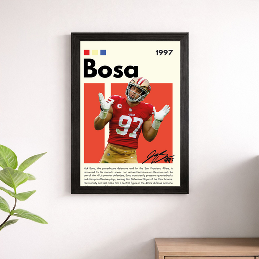 Nick Bosa Wall Art Print | San Francisco 49ers NFL Poster