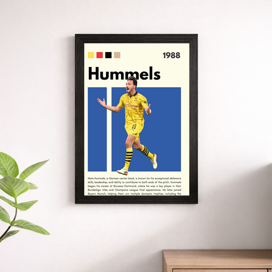 Mats Hummels Borussia Dortmund #15 Wall Art Poster – Football Print