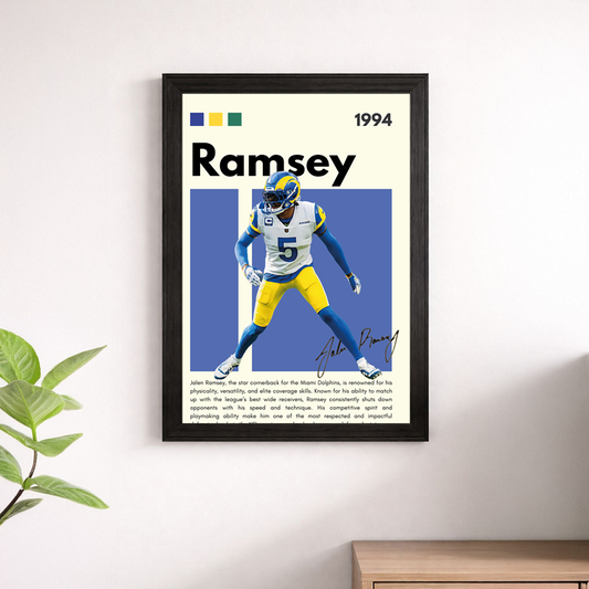 Jalen Ramsey Wall Art Print | Los Angeles Rams NFL Poster