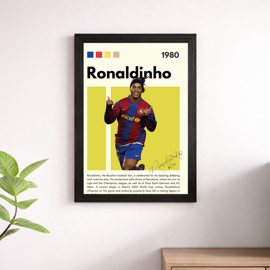 Ronaldinho FC Barcelona Wall Art Poster – Football Print