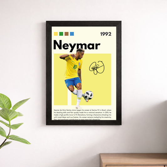 Neymar Brazil #10 Wall Art Poster – Football Print