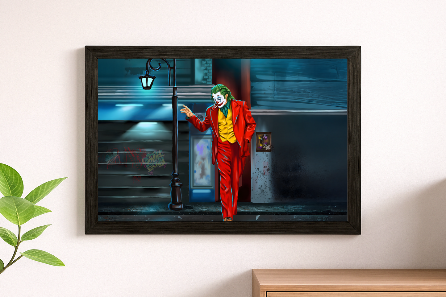 Joker Stairs Wall Art - Iconic Dance Scene Framed Print