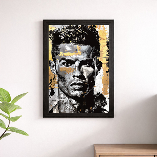 Cristiano Ronaldo Abstract Portrait Wall Art Poster – Football Print