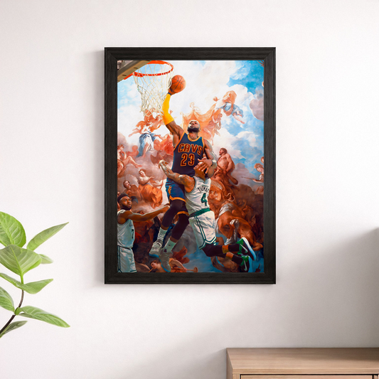 LeBron James Cleveland Cavaliers Renaissance Wall Art Poster – #23 Basketball Print