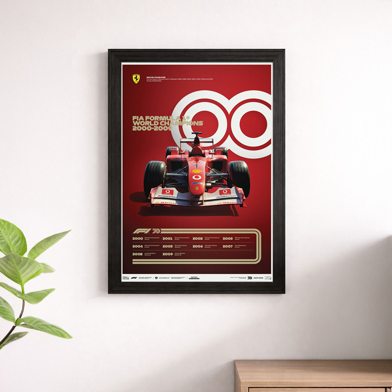 Ferrari F2004 200 World Championship Victories Print - Scuderia F1 Poster