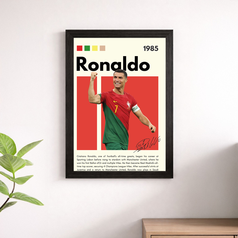 Cristiano Ronaldo Portugal #7 Wall Art Poster – Football Print