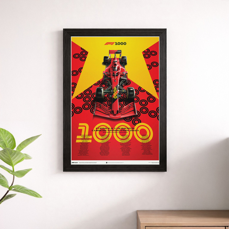Formula 1 1000 Races Commemorative Print - F1 Milestone Poster