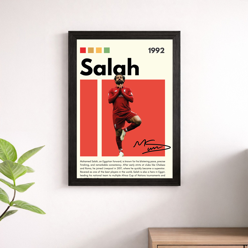 Mohamed Salah Liverpool Wall Art Poster – Football Print