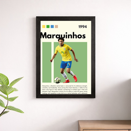 Marquinhos Brazil #4 Wall Art Poster – Football Print