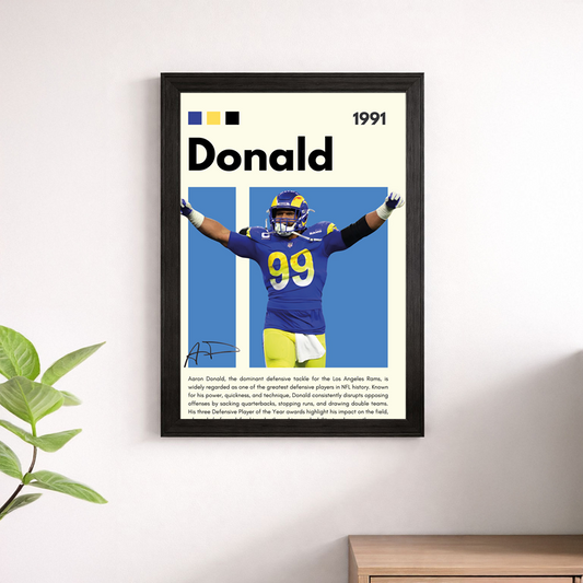 Aaron Donald Wall Art Print | Los Angeles Rams NFL Poster