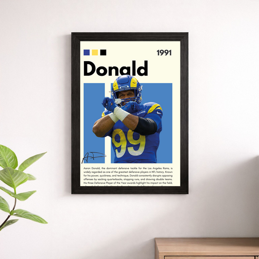 Aaron Donald Arms Crossed Wall Art Print | Los Angeles Rams NFL Poster
