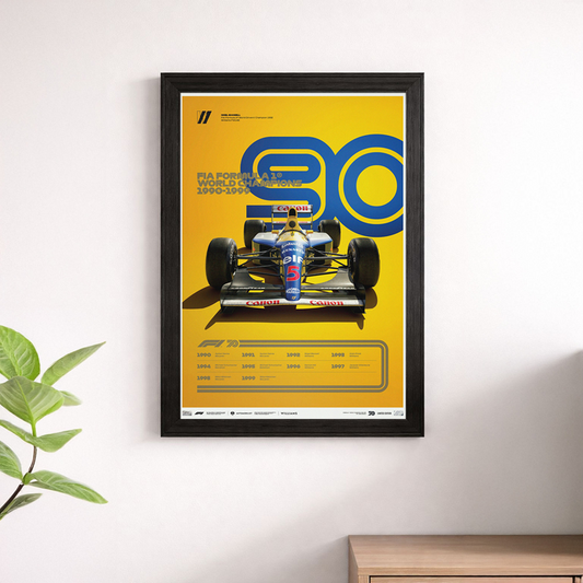 Nigel Mansell Williams FW14B 1992 World Champion Poster - F1 Print