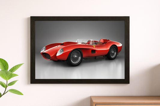 Classic Red Ferrari Testa Rossa Wall Print - Vintage Racing Legend Poster Art